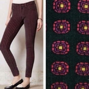 Anthropologie Serif Corduroy Print Jeans 27